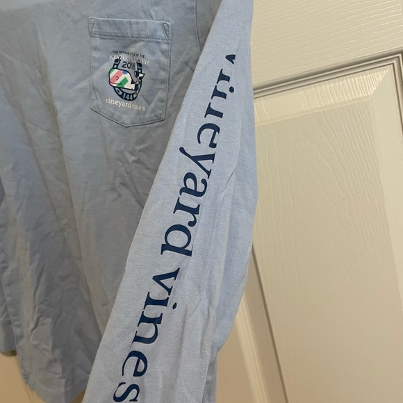 Vineyard Vines Kentucky Derby long sleeve light blue t-shirt children’s size M - Picture 5 of 8